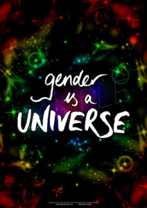 Gender Is A Universe rainbow poster